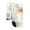 Wabi sabi - Beige - Plant Muursticker klein -3d