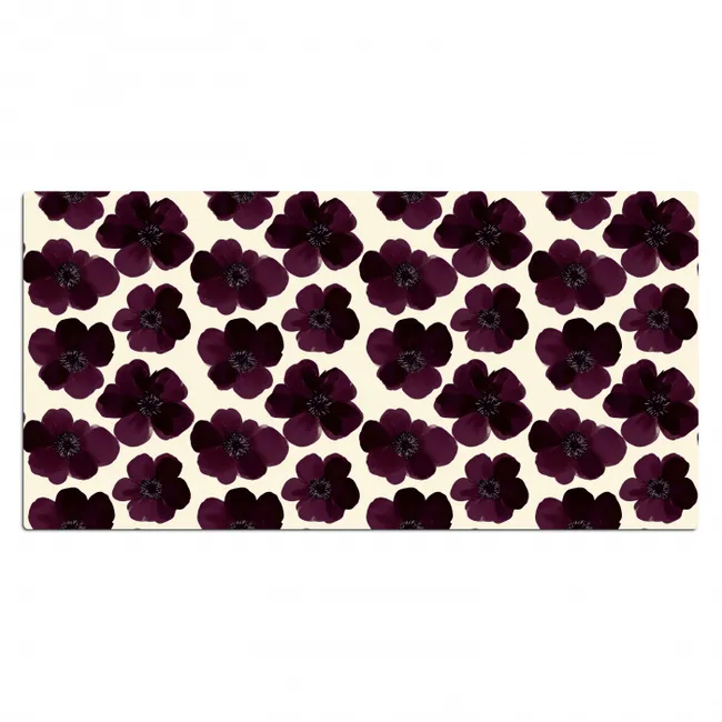 Bureau onderlegger - Bloemen - Aquarel - Paars