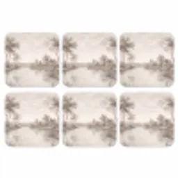 Terras - Water - Natuur - Landschap onderzetter kurk middel -3d