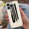 Penseelstreken - Verticaal - Zwart Hoesje iPhone 16 Pro Max met koord klein -sfeer3