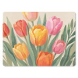 Tulpen - Abstract - Kleurrijk muismat rubber klein -3d