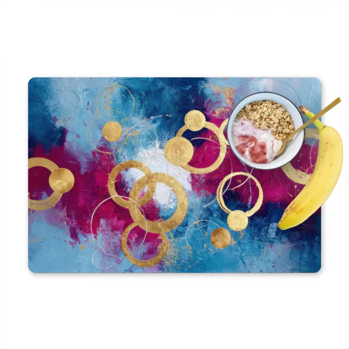 Cirkels - Goud - Abstract Placemat vinyl groot -zzzproduct_Kitchenyeah-website