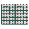 Vlechtpatroon - Groen - Roze - Grafisch muismat rubber klein 262 -3d