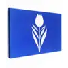 Tulp - Minimalistisch - Bladeren - Wit canvas 2cm klein -z3d
