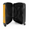 Bruine auto met gele vlammen NBS - Handbagage koffer - Kinderen Unisex middel -binnenkant
