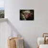 Schotse hooglander - Licht - Portret - Natuur tuinposter los doek klein -sfeer8