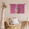 Softijs - Edelstenen - Roze - Hoorntje Wandkleed katoen klein -wsfeer5_kind
