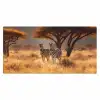 Zebra's - Savannelandschap - Gras Muismat XXL klein -3d_leeg
