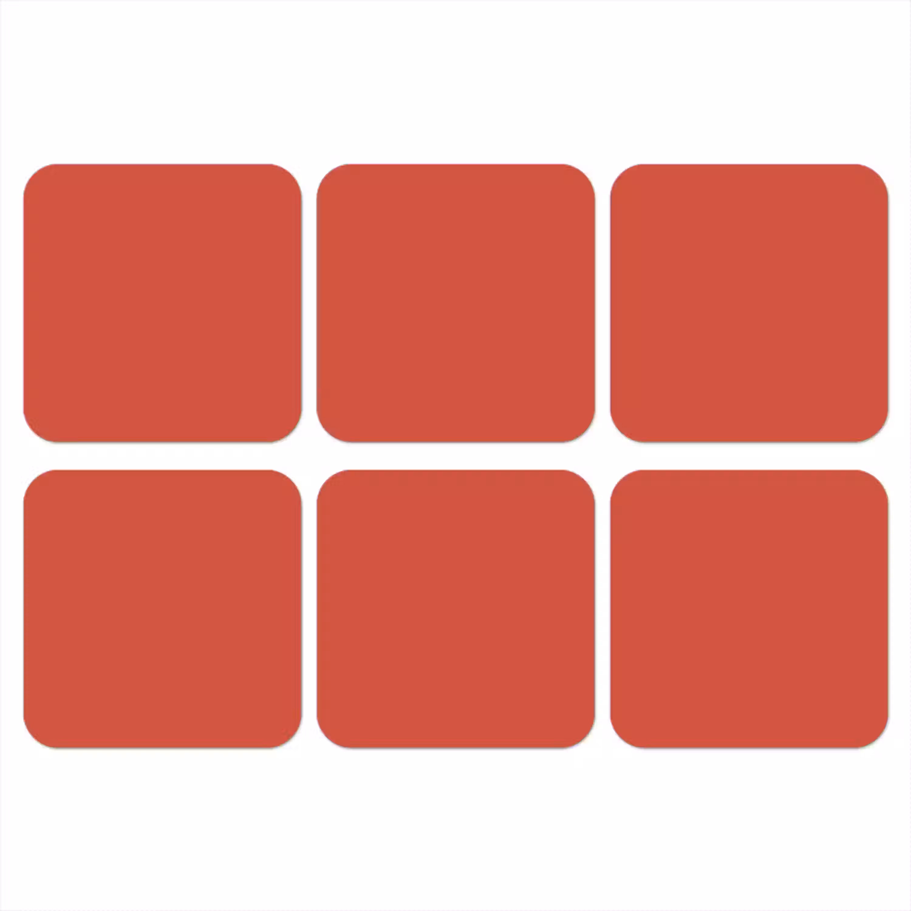 Brick - Red - Rood onderzetter kurk middel 366 -3d