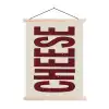Vintage - Rood - Decoratie - Japandi textielposter latten blank klein -3d
