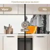 Sinaasappel - Eiffeltoren - Vrouw keuken achterwand 2 middel -voor-na2_NL