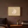 Bananen - Beige - Lijntekening - Minimalistisch Light Box met batterij (Wandlamp) middel -sfeer4