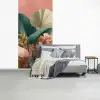 Tropische bladeren - Bloemen - Roze - groen fotobehang vinyl groot -slaapkamer