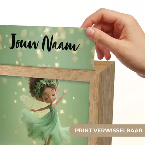 Fee - Groen - Sprookje - Sterren Light Box met kabel (Kinderlampje) klein -USP_websiteprintNL