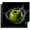 Appel - Groen - Fruit - Water - Zwart Inductie beschermer vinyl 3mm middel -3d