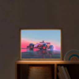 Formule 1 - Race  - Auto - Jongens Light Box met batterij (Wandlamp kind) middel -sfeer1_kind