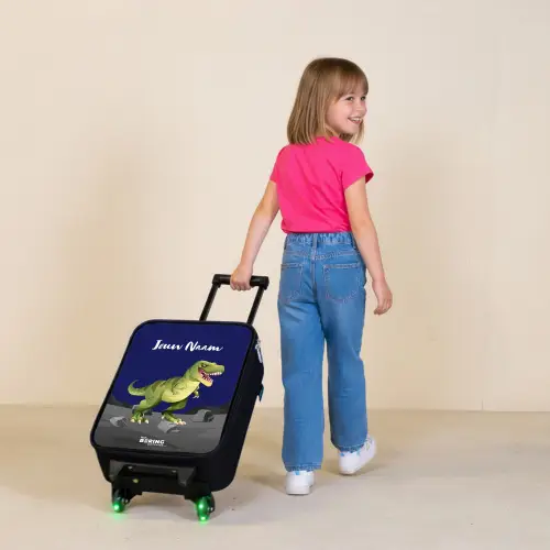 Tjibbe T-Rex Kinderkoffer - Zwart klein -sfeer1