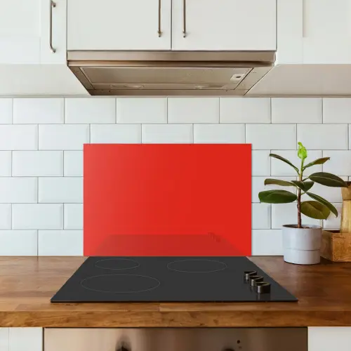 Rood - Kleur - Effen keuken achterwand spatscherm klein 900 -sfeer2