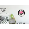 Neon - Letters - Vintage - Vrouw Wandcirkel aluminium klein -kinderkamer