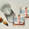 Badkamer - Vrouw - Roze onderzetter kurk middel -sfeer4