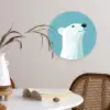 Ijsbeer - Lichtblauw - Minimalistisch Wandcirkel plexiglas klein -sfeer4