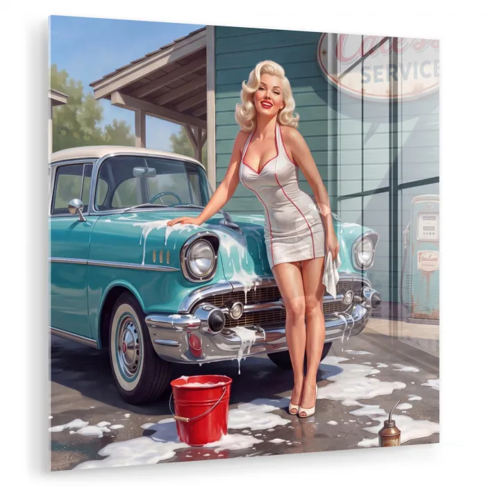 Auto - Vrouw - Groen plexiglas 5mm klein -zzzproduct_nieuw