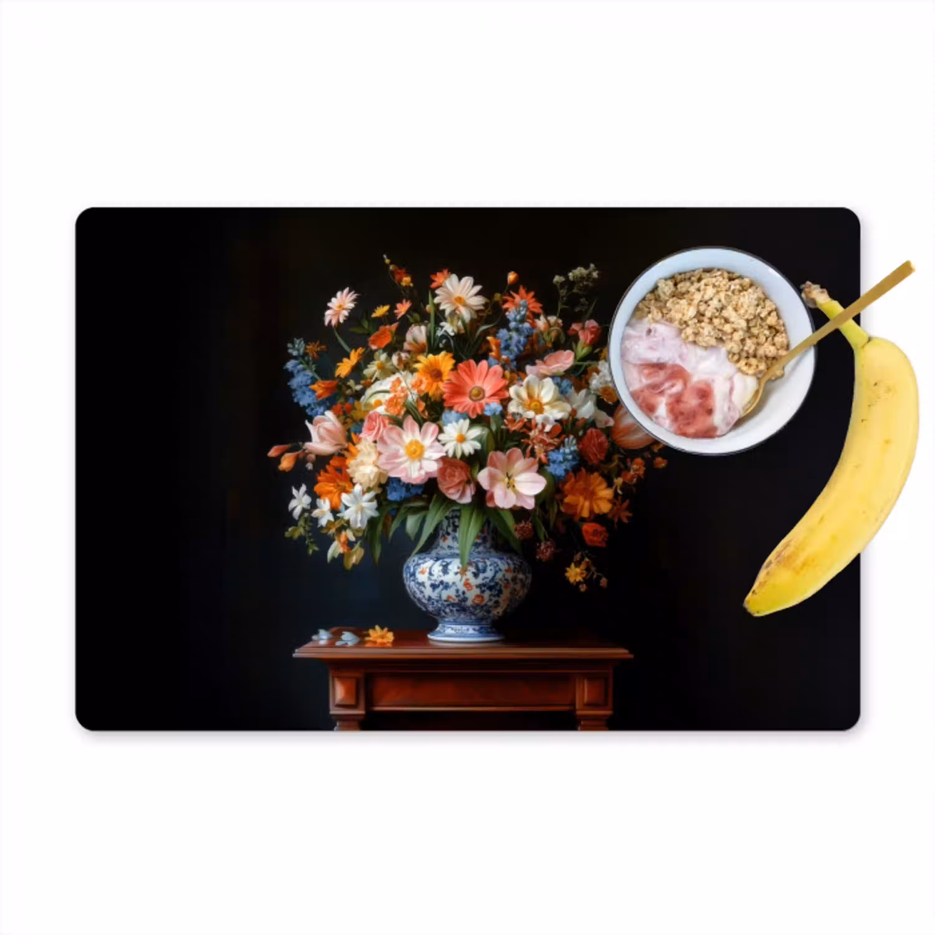 Boeket - Roze - Bloemen - Vaas Placemat vinyl groot -zzzproduct_Kitchenyeah-website