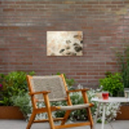 Bloemen - Japandi - Wabi sabi Tuinposter op houten frame 2 cm dik klein -sfeer3