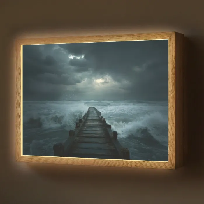 Steiger - Storm - Golven Light Box met batterij (Wandlamp) middel -z3d_website