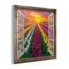 Doorkijk - Bloemen - Tulpen - Kleurrijk - Zonsondergang plexiglas 5mm klein -z3d