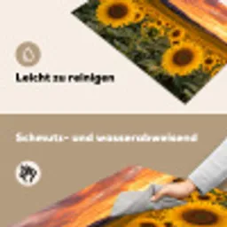 Zonnebloemen - Heuvellandschap - Geel Inductie beschemer met haakjes klein -ky-schoon-de