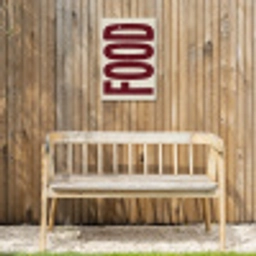 Eten - Japandi - Rood - Decoratie Tuinposter op houten frame 2 cm dik klein -sfeer4