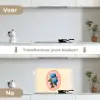 Bloemen - Blauw - Lijst - Bladeren keuken achterwand spatscherm klein -voor_na_NL