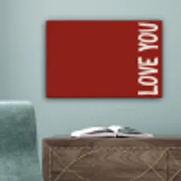 Schuin - Loveyou - Rood canvas 2cm klein -sfeer4