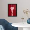 Love - Hart - Rood fotolijst zwart zonder passe partout klein -sfeer4
