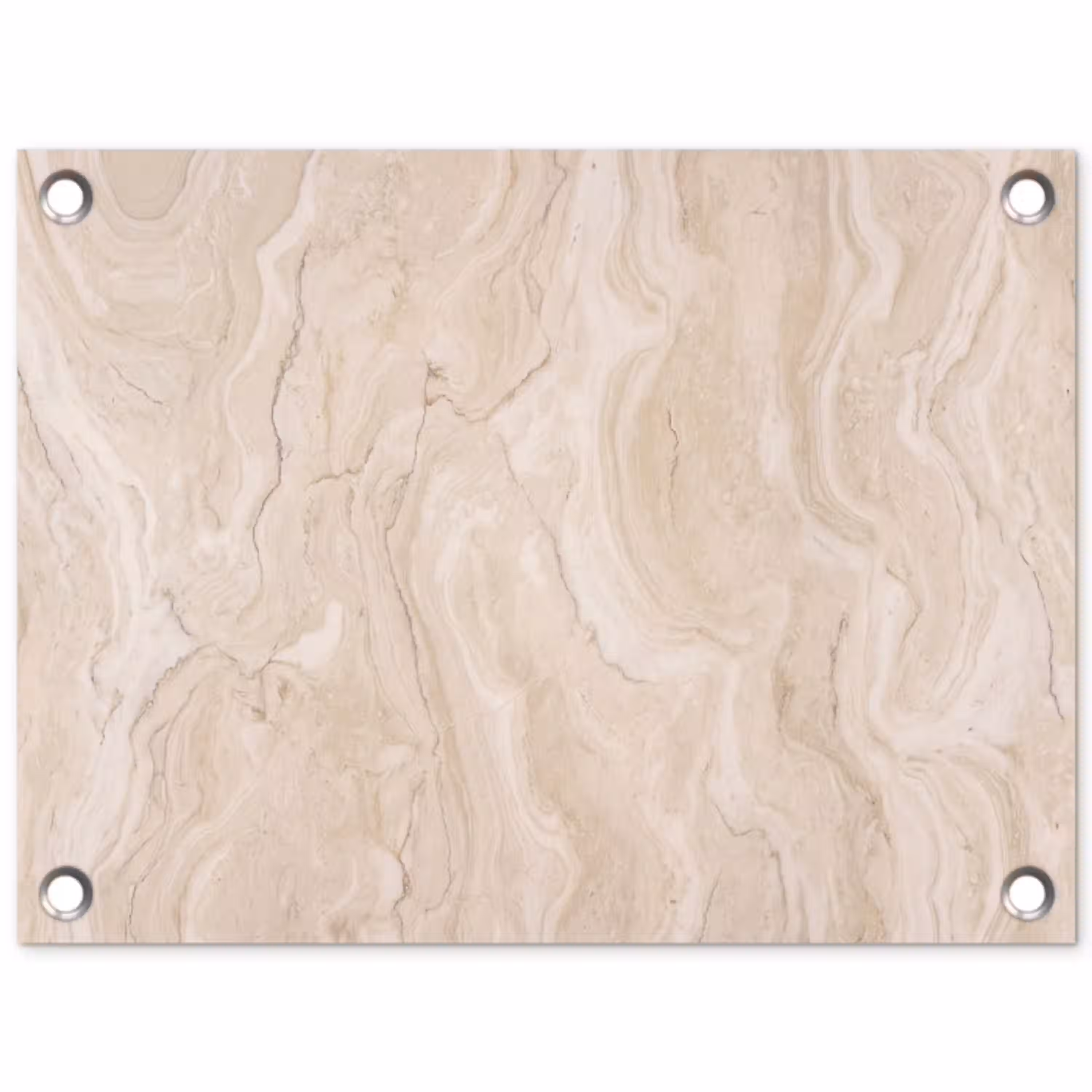 Marmer - Patroon - Beige - Steen - Abstract tuinposter los doek klein -3d