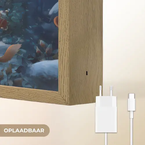 Winter - Gnooms - Eekhoorns - Meerkleurig Light Box met batterij (Wandlamp) middel -USP_websiteoplaadbaarNL