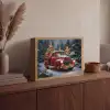 Kersttruck - Sneeuwbos - Rood Light Box met batterij (Wandlamp) middel -sfeer2