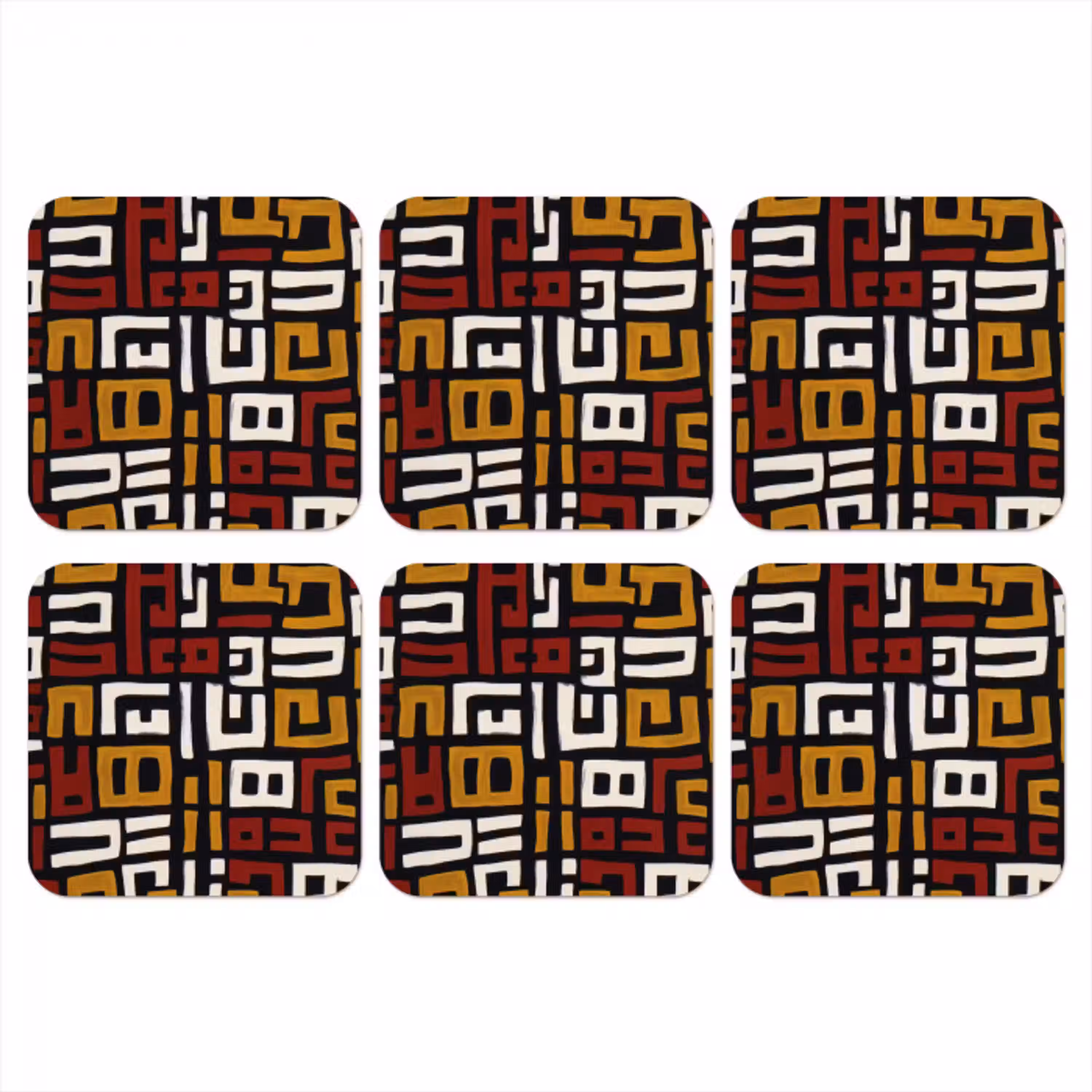Abstract - Patroon - Rood onderzetter kurk middel -3d