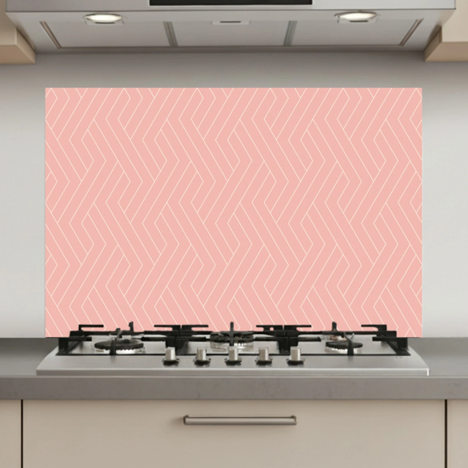 Zalmroze - Strepen - Patroon keuken achterwand spatscherm klein 900 -3d_website