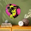 Hond - Zonnebril - Roze - Art Wandcirkel Organisch Forex 3mm klein -sfeer2