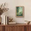 Bos - Pad - Zon - Bomen - Groen - Natuur Light Box met kabel (Tafellamp) klein -sfeer2