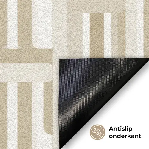Modern - Geometrisch - Beige Deurmat klein 898 -antislip_NL