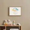 Wolk - Regen - Watercolor - Kleurrijk Light Box met batterij (Wandlamp kind) middel -sfeer2_kind