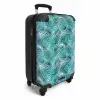 Palm bladeren patroon licht blauw NBS - Handbagage koffer - Kinderen Unisex middel -productfoto_3d