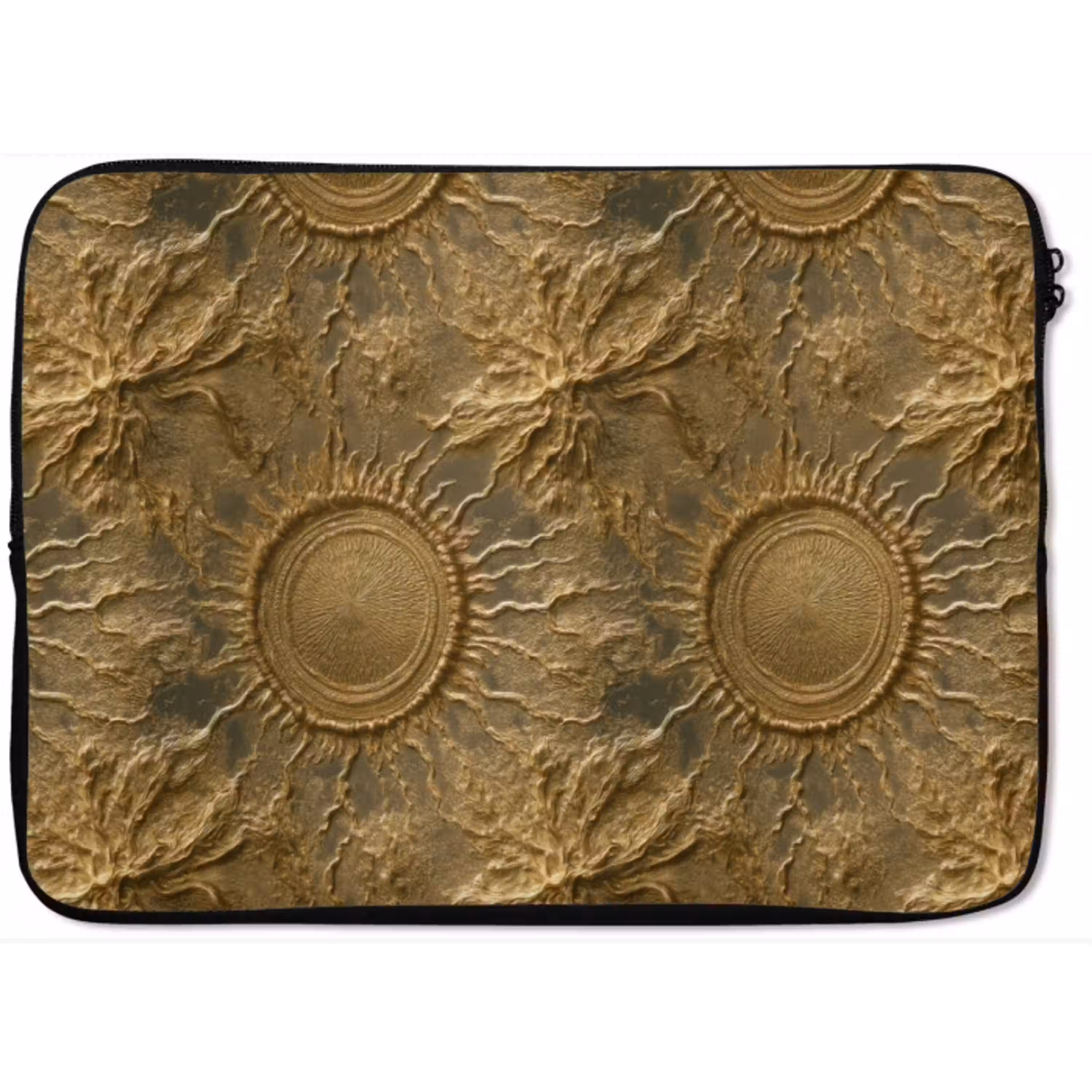 Zon - Reliëf - Antiek - Goud laptophoes neopreen klein 279 -zkaufland3dotto