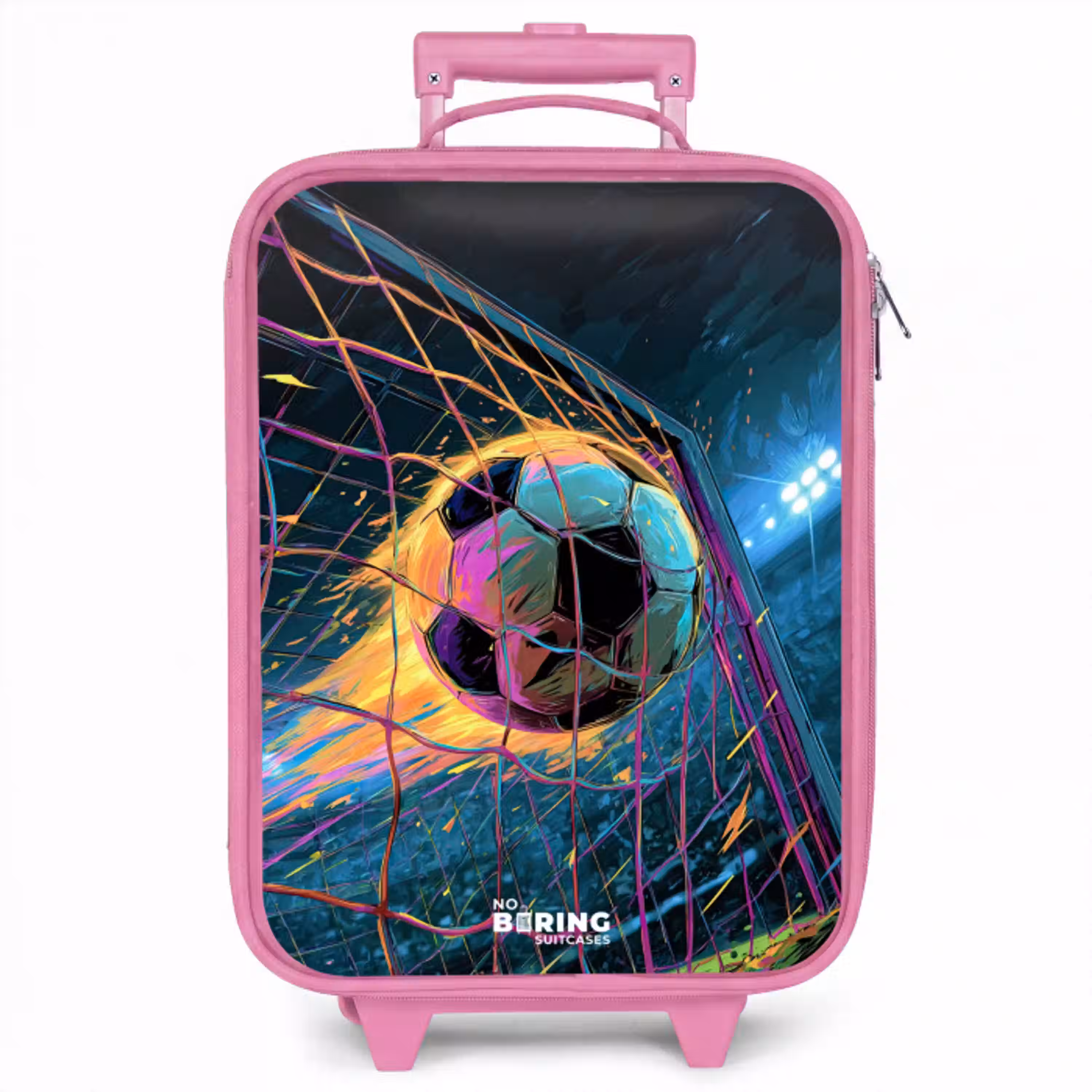Neon - Net - Voetbal - Kleurrijk Kinderkoffer - Roze klein -zzz_website3d