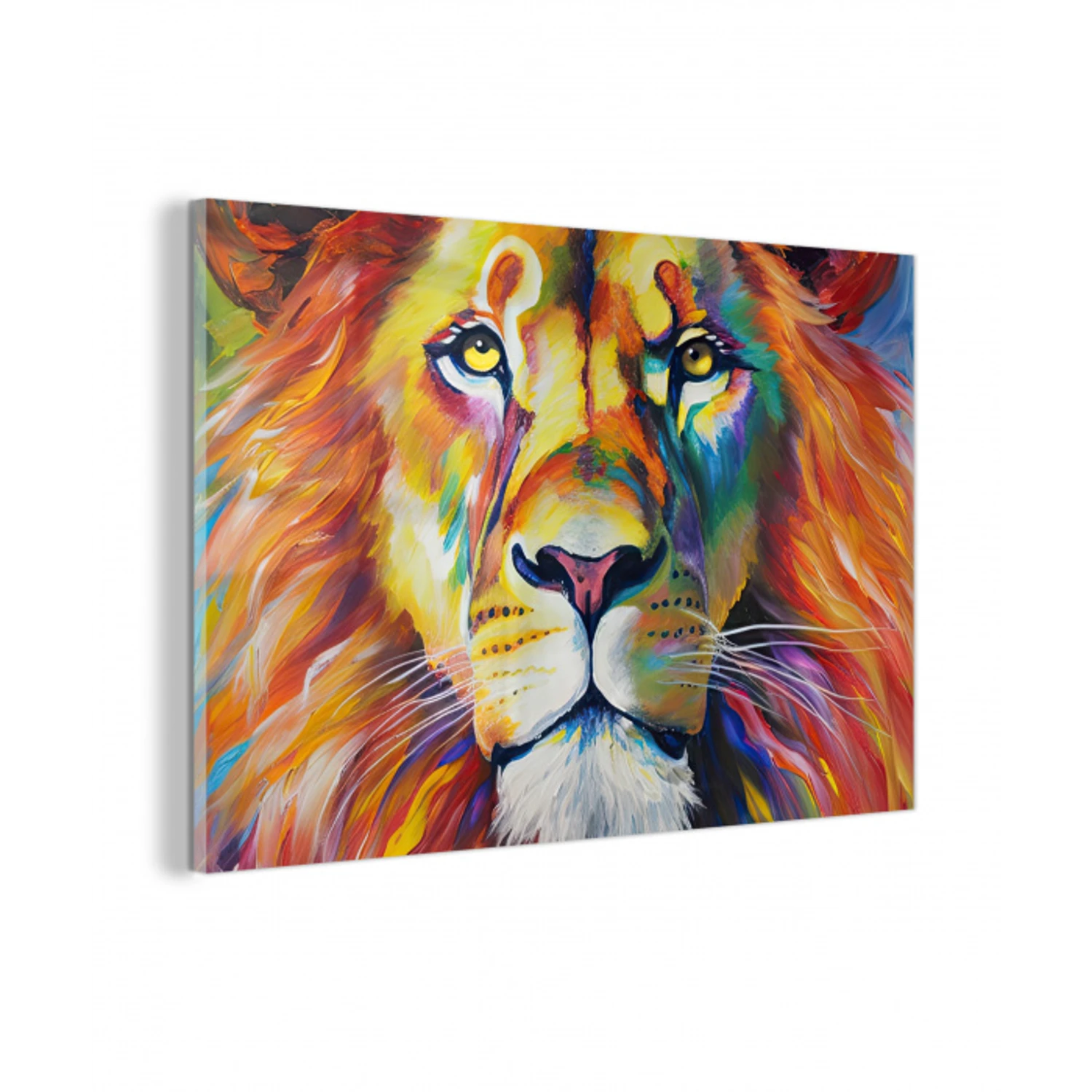 Leeuw - Olieverf - Kunst - Dieren plexiglas 5mm klein -z3d