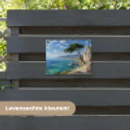 Rotsen - Kustlijn - Boom - Bergen tuinposter los doek klein -sfeer3