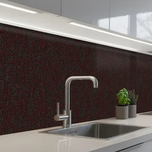 Metaal - Donker - Roest keuken achterwand 2 middel 871 -3d_schuin